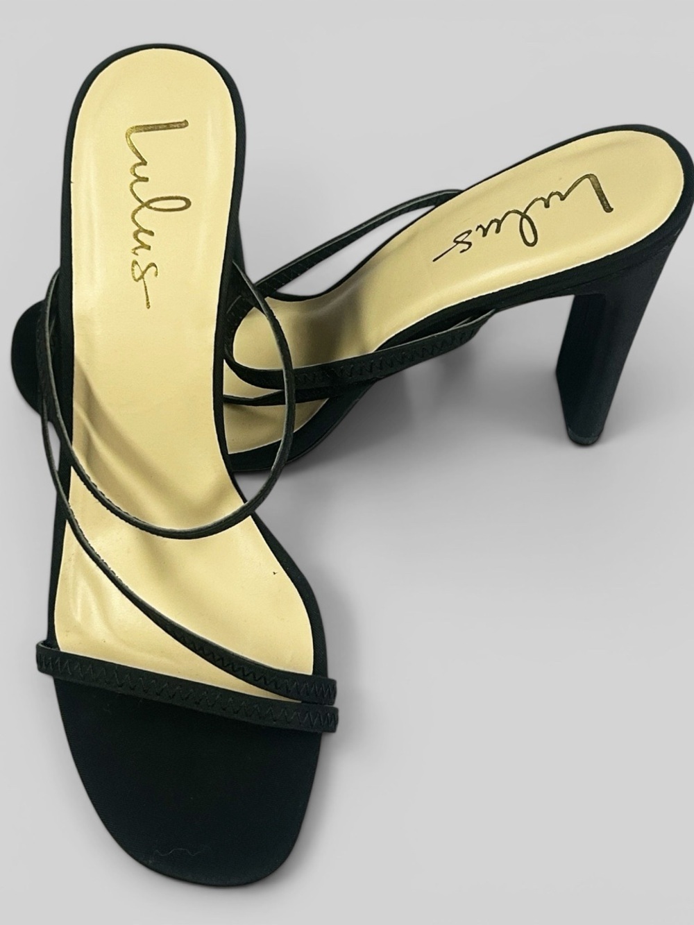 Lulus Ferrara Black Suede Strappy High Heel Sandals Size 10 | Minimalist Chic - Picture 2 of 10